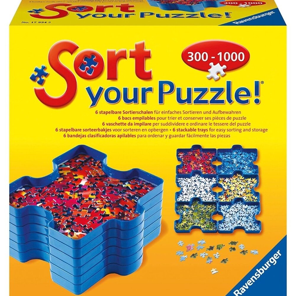 Ravensburger- Sort Your Puzzle for 300-1000 Piece Stacking Tray Set NIB